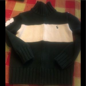 Polo by Ralph Lauren Kids Sweater - Dark Green and White